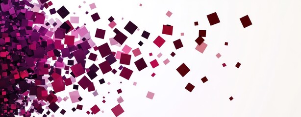 banner design of dark purple dots gradation from the left side against dark red squares gradation from the side of the frame