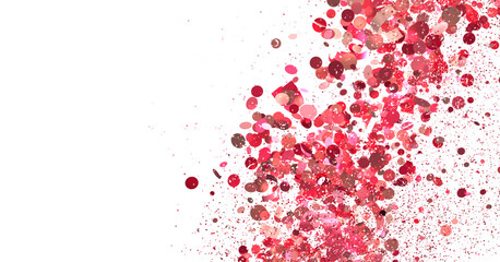 Pink glitter explosion on black