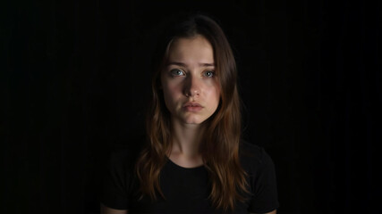 Naklejka premium sad facial expression
