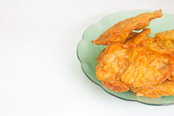 Traditional Indonesian food fried tempe. From fermented soybeans