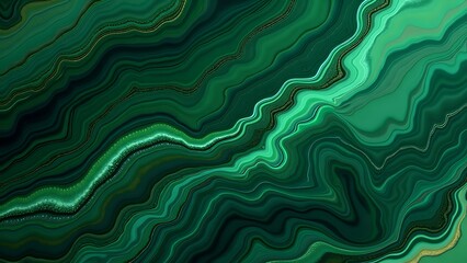 Obraz premium Rich emerald green and deep forest tones swirl together in this liquid marble design, creating a luxurious and captivating pattern, perfect for adding a touch of elegance to any decor.
