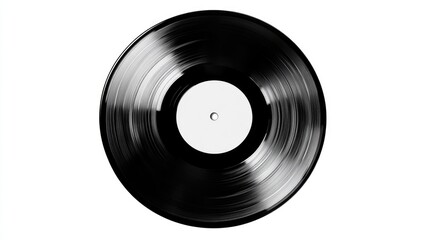 Obraz premium Classic vinyl record with a blank label, perfect for music-themed projects and designs. Timeless appeal for enthusiasts.