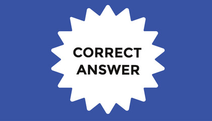 Correct answer button web banner templates. Vector Illustration 
