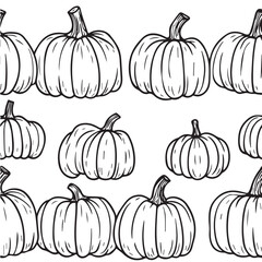 Illustration seamless pattern of Halloween pumpkin