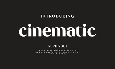 Cinematic Creative font. Modern abstract digital tech font. Logo creative font, type, technology, movie, digital, music, movie. Fonts and illustration in vector format.