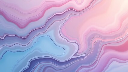 Fototapeta premium This soft pastel liquid marble features delicate swirls of pink, blue, and lavender, creating a dreamy and soothing pattern perfect for adding a gentle touch of color to any design.
