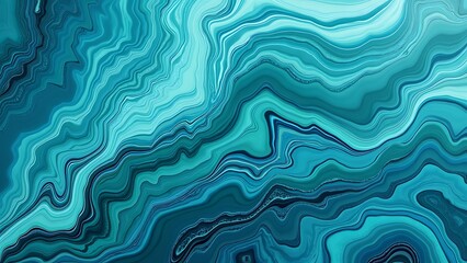 Fototapeta premium A vibrant turquoise and aqua liquid marble with dynamic fluid patterns, bringing bold, flowing energy to designs. Perfect for modern, abstract visuals with a lively twist.
