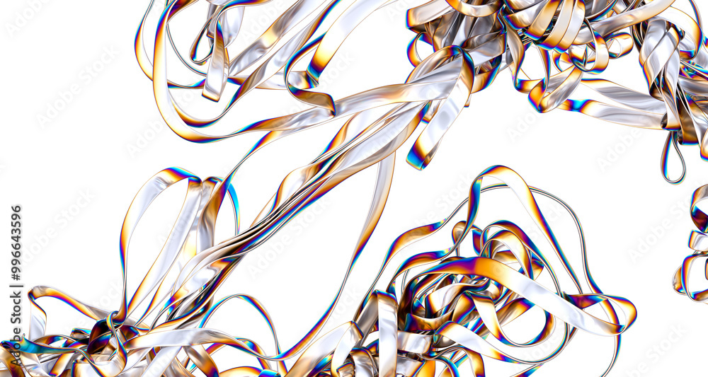Poster ethereal holographic dreamscape: immerse yourself in a transcendent 3d holographic display