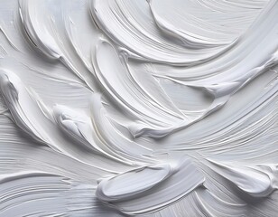 Abstract white oil paint brush strokes texture pattern