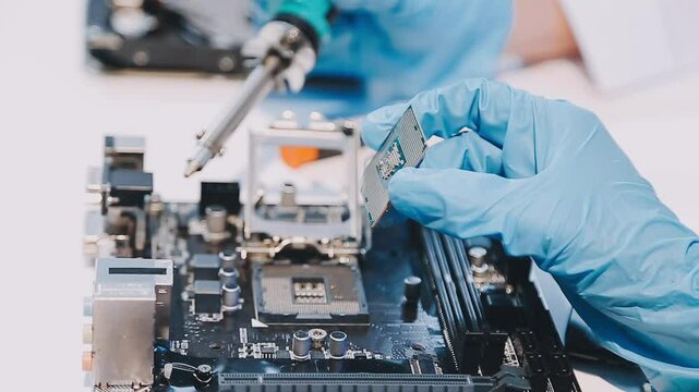 Showcasing expert computer hardware assembly and hard drive installation with precision and advanced technology for IT and electronics enthusiasts.