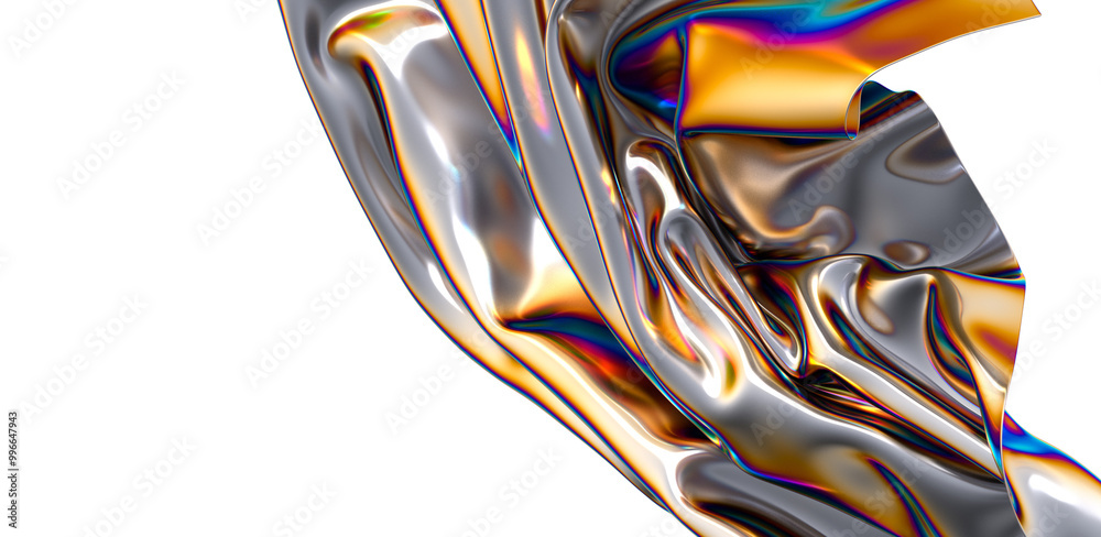 Aufkleber ethereal holographic dreamscape: immerse yourself in a transcendent 3d holographic display