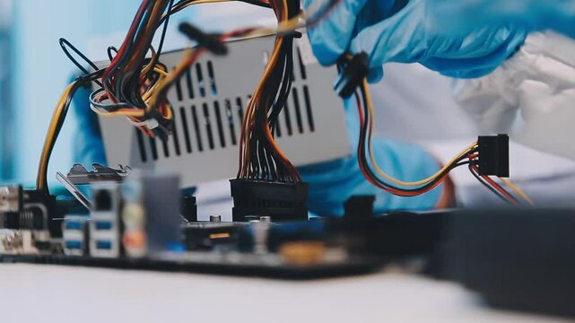 Showcasing expert computer hardware assembly and hard drive installation with precision and advanced technology for IT and electronics enthusiasts.