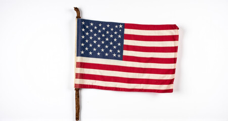 Fototapeta premium american flag isolated on white