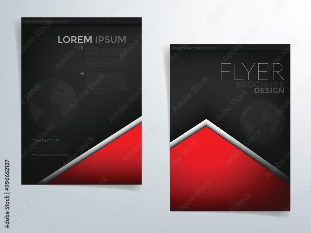 Fototapete Header flyer business brochure vector graphic with space for text and message design