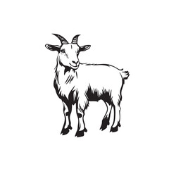 goat logo icon design vector