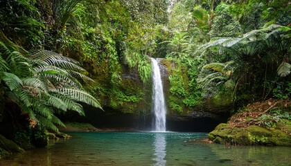 Obraz premium Tropical Waterfall in Vanuatu