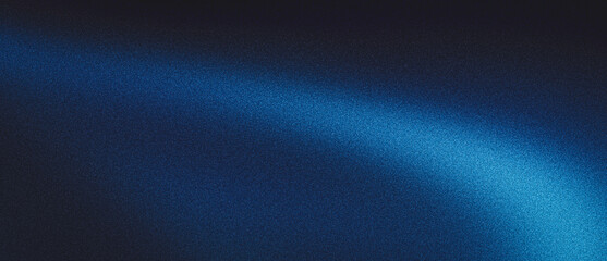 Obraz premium Blue grainy background, dark abstract noise texture poster, banner header cover backdrop design