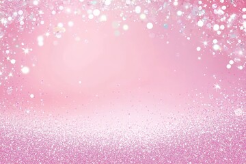 A glittery and sparkling pink background with various light effects creating a festive atmosphere.