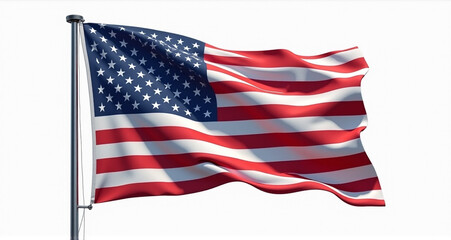 Obraz premium american flag isolated on white