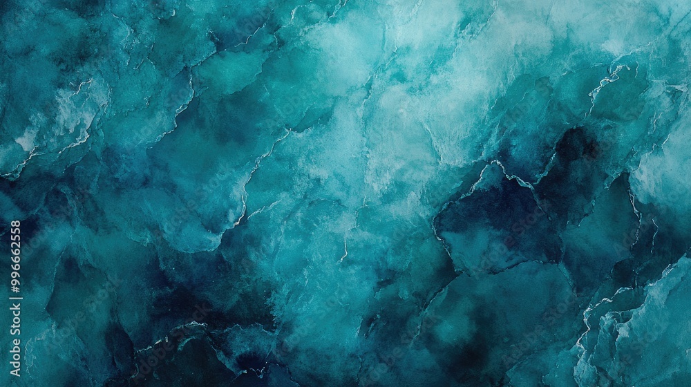 Poster abstract turquoise watercolor texture featuring a stone like appearance accented by a dark vignette 
