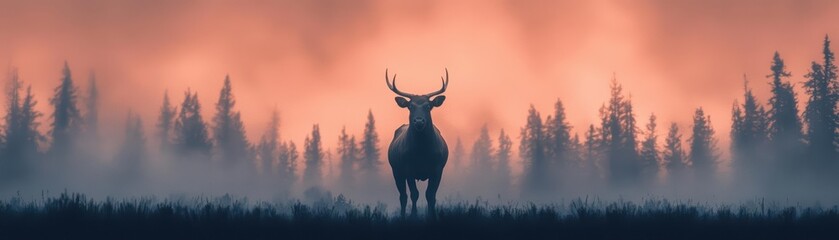 A forest clearing with displaced animals