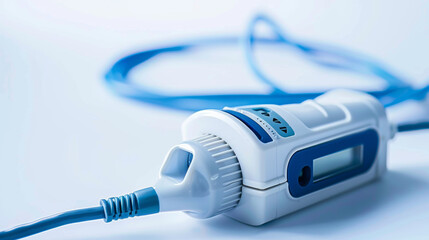 Pulse oximeter for monitoring oxygen saturation levels isolated on white background