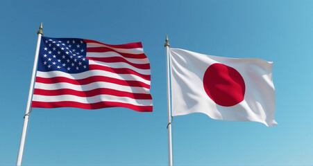 Fototapeta premium american flag in the wind