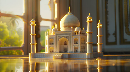 beautiful miniature mosque building