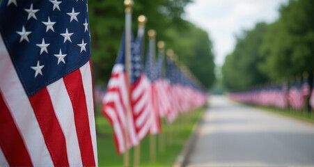 american flag in the wind