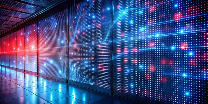 Futuristic Data Center Network Connectivity abstract background