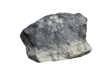 Large grey rock boulder, png file cut out and isolated on a transparent background, mineral stock photo image