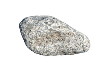 Large grey rock boulder, png file cut out and isolated on a transparent background, mineral stock photo image