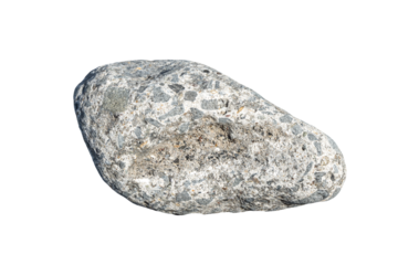 Large grey rock boulder, png file cut out and isolated on a transparent background, mineral stock photo image