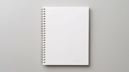 Spiral-Bound Notebook, Spiral bound notebook mockup template with Kraft Paper cover isolated on a white background