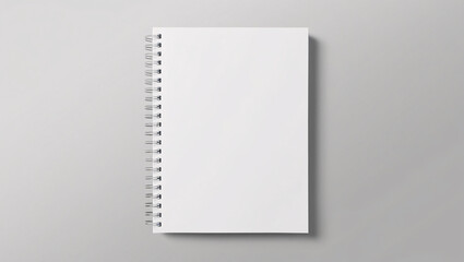 Spiral-Bound Notebook, Spiral bound notebook mockup template with Kraft Paper cover isolated on a white background