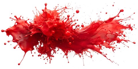 vibrant paint splash explosion in red hues