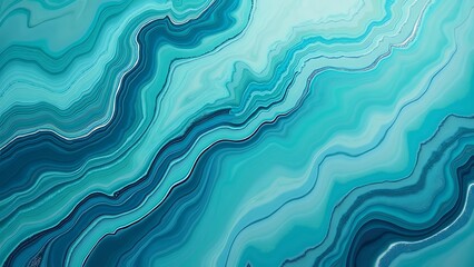 Obraz premium A vibrant turquoise and aqua liquid marble with dynamic fluid patterns, bringing bold, flowing energy to designs. Perfect for modern, abstract visuals with a lively twist.