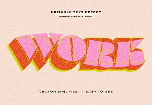 Grainy Outlined Text Effect