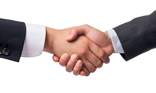 business people handshake on white background