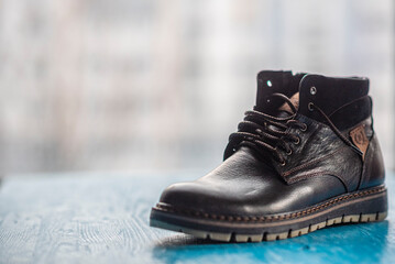 Men's shoes made of genuine leather.