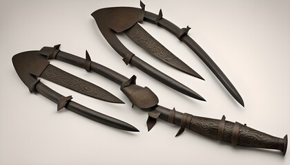 Mae Sun Sawk – Thai Warrior's Iron Arm Guards, Equipped with Blades for Deadly Close-Combat Defense and Attacks