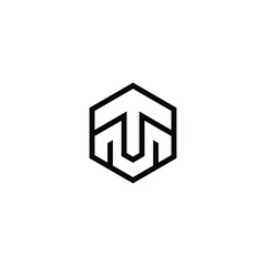MT and TM, Abstract initial monogram letter alphabet logo design