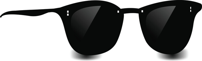 sunglasses isolated Black on white Background .