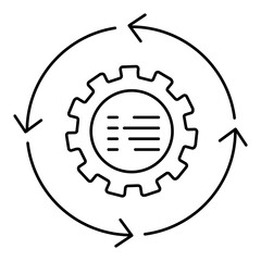 Dynamic Prompt Adjustment Icon. Representing AI Input Adjustment. System Prompt Tuning. Adaptive Prompting. Input Flexibility. Vector Editable icon.