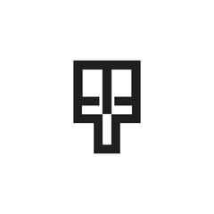 Obraz premium Initial TM Letter Logo Design Template