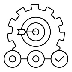 Relevance Enhancement Icon. Representing AI Relevance Tuning. Information Prioritization. Data Relevance. Contextual Accuracy. Vector Editable icon.