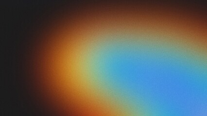 Gradient banner background with a grainy texture, featuring a rainbow of red, blue, yellow, orange, and purple hues for a vibrant and noisy effect, perfect for a poster header or backdrop design.