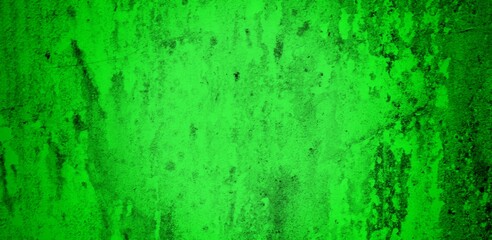 the long wall background is green, blank uncoated canvas or scrim for background long and wide panoramic banner background from rough linen dark green cloth or burlap