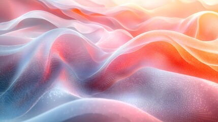 Obraz premium Soft Abstract Digital Gradient Artwork in Shades of Red