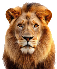 Portrait of a Male Lion - Transparent - No Background